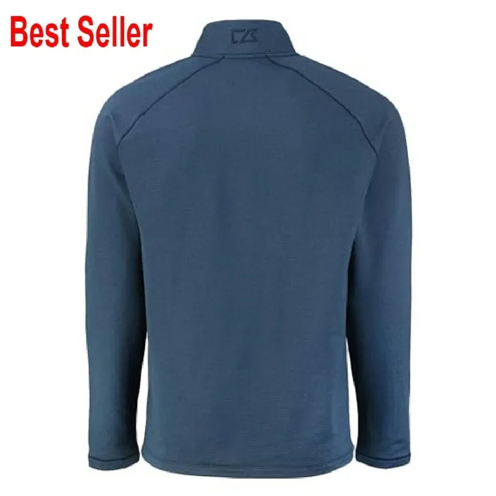 Recycled Fleece Half Zip Pullover Activewear Classic Preppy Menswear
